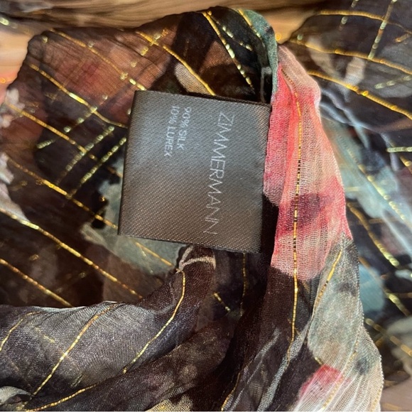 Zimmermann Master Flute Havoc Suspend Silk Floral Blouse - Picture 8 of 12